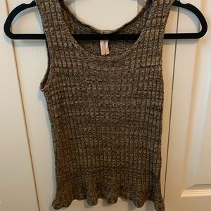 Vintage brown knit tank top